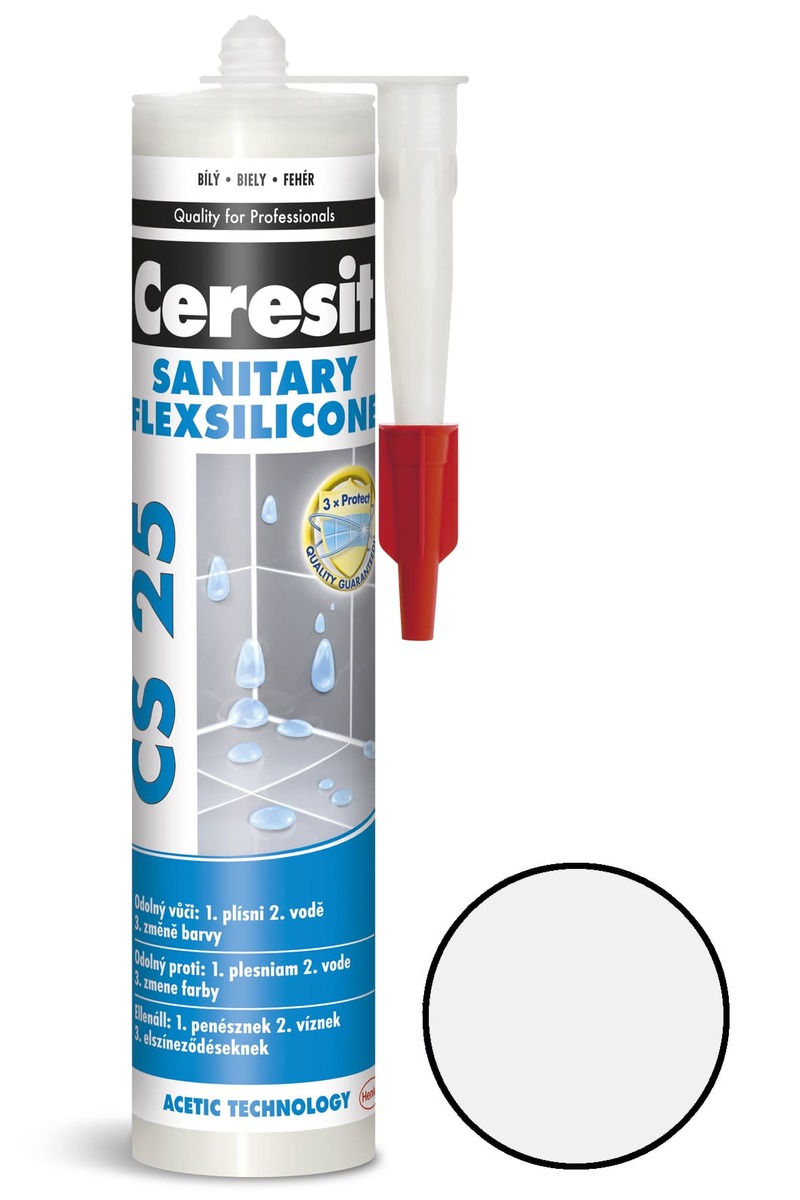 Silikón Ceresit CS 25 biely 280 ml